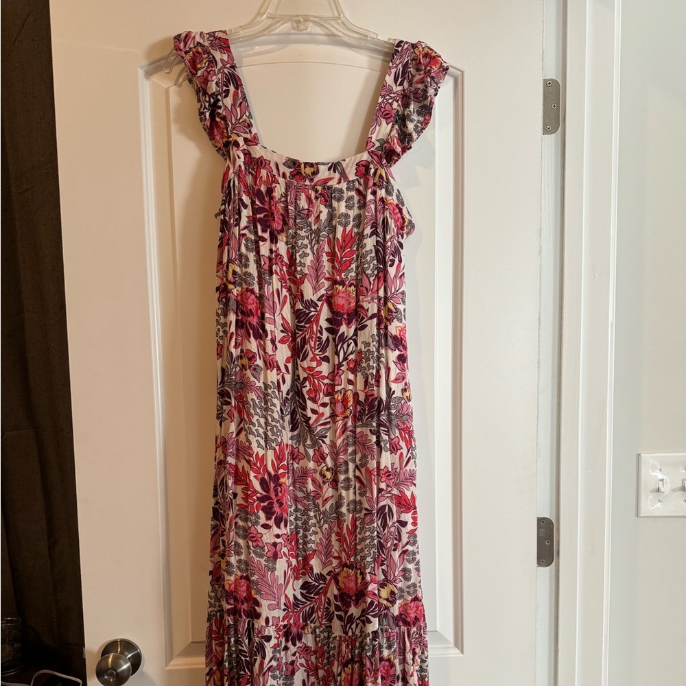 Spring floral maxi dress